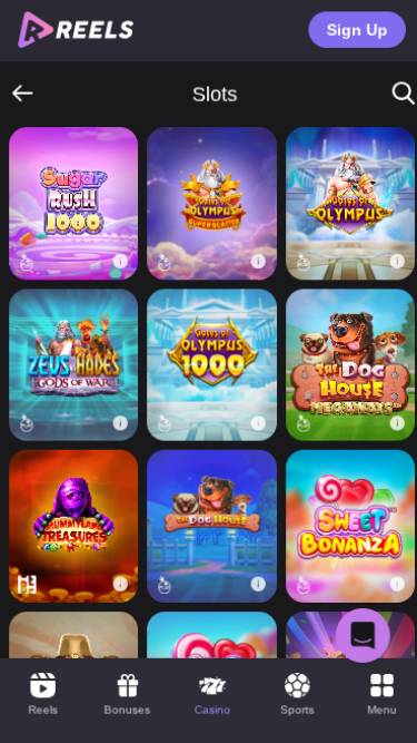 Reels.io Casino Games Mobile