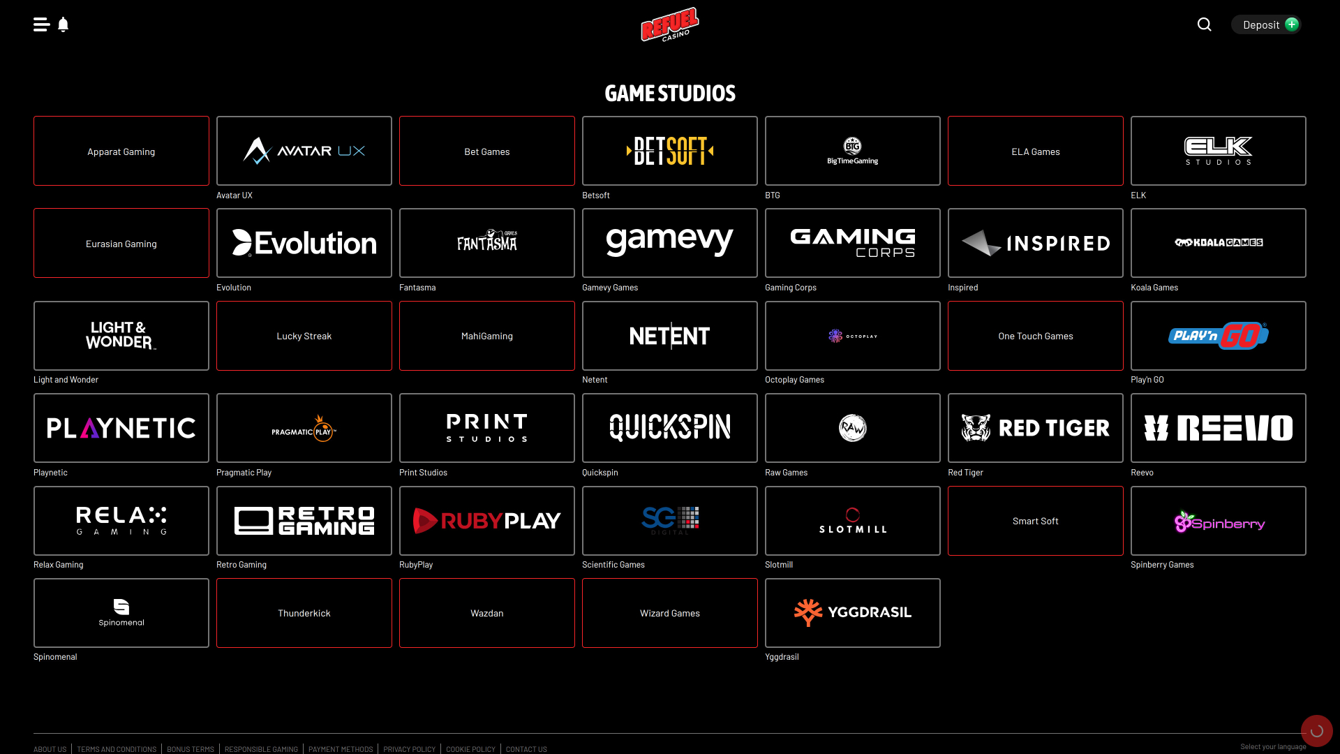 Refuel Casino Desktop Game Developers
