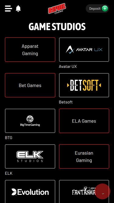 Refuel Casino Mobile Game Developers