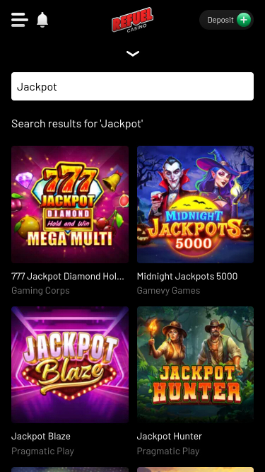 Refuel Casino Mobile Jackpot