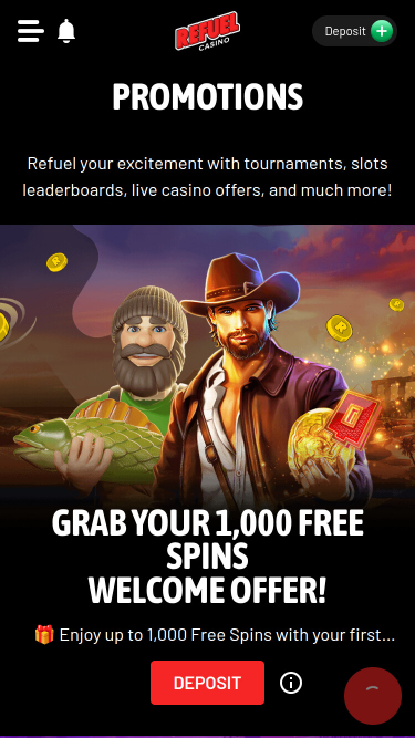 Refuel Casino Mobile Promotions