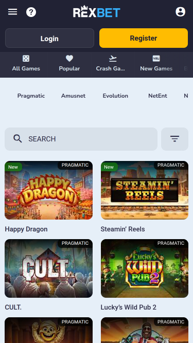 Rexbet Casino Mobile Games Developers
