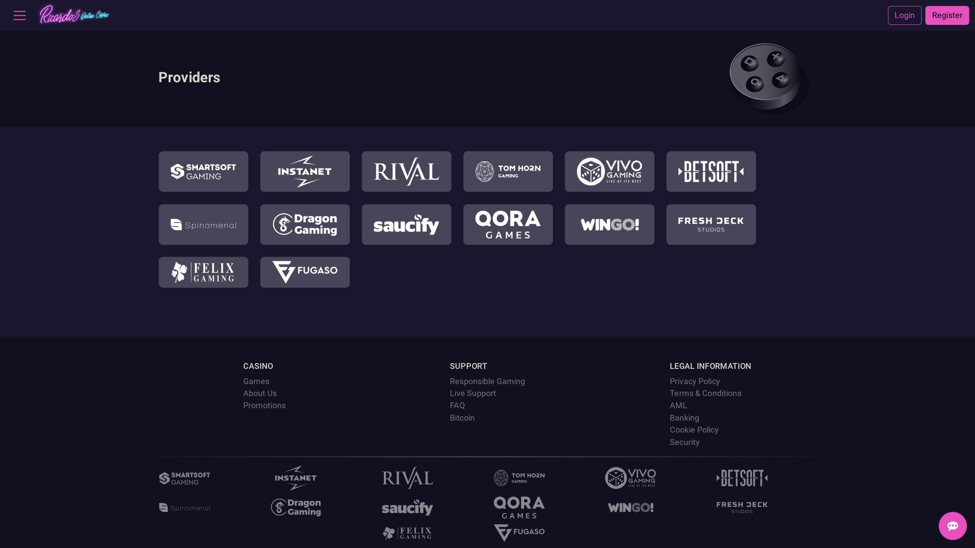 Ricardos Casino Desktop Game Developers