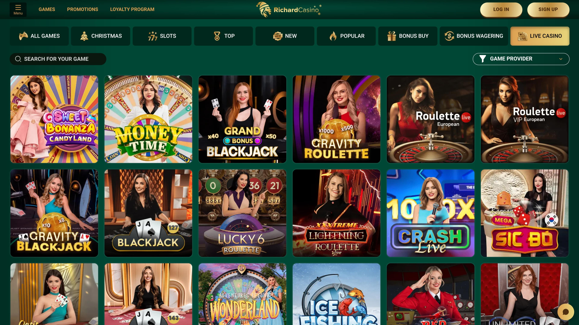 Richard Casino Desktop Live Dealer