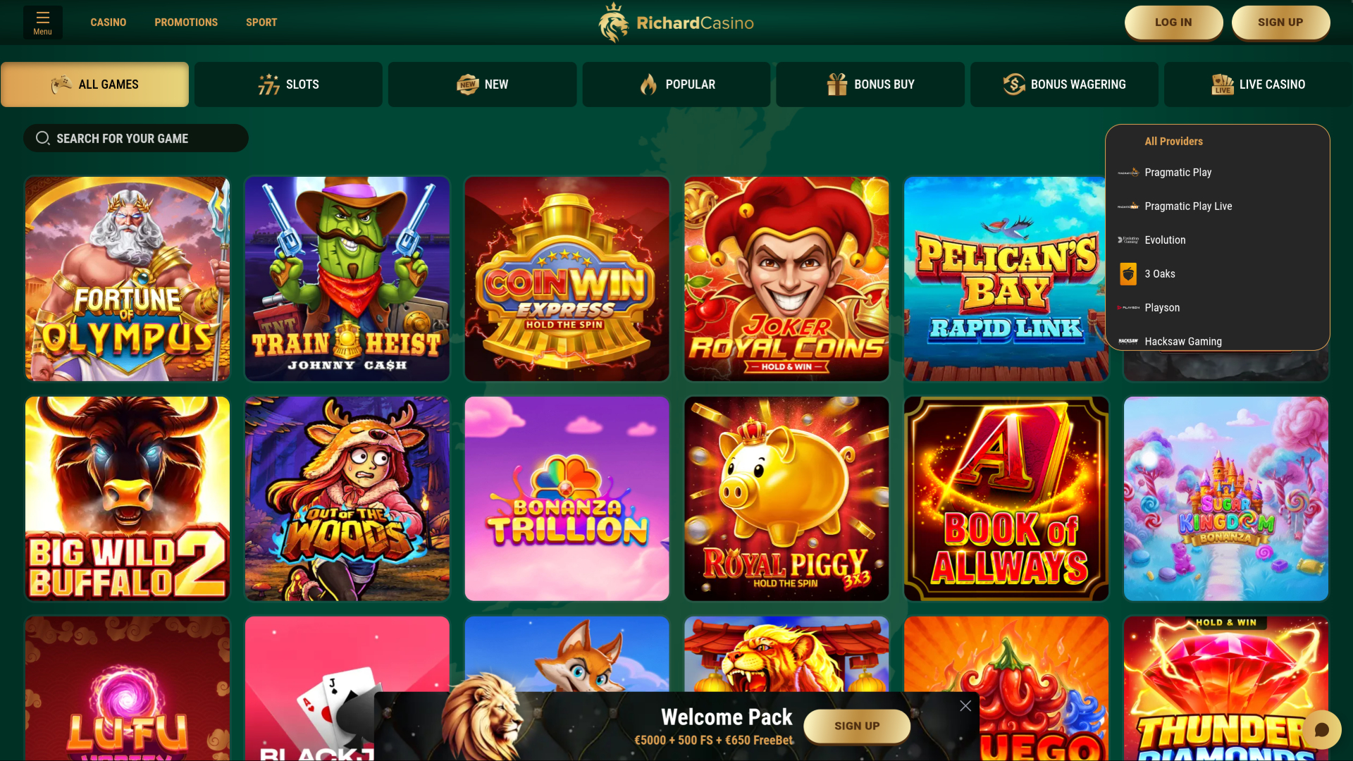 Richard Casino Desktop Game Developers