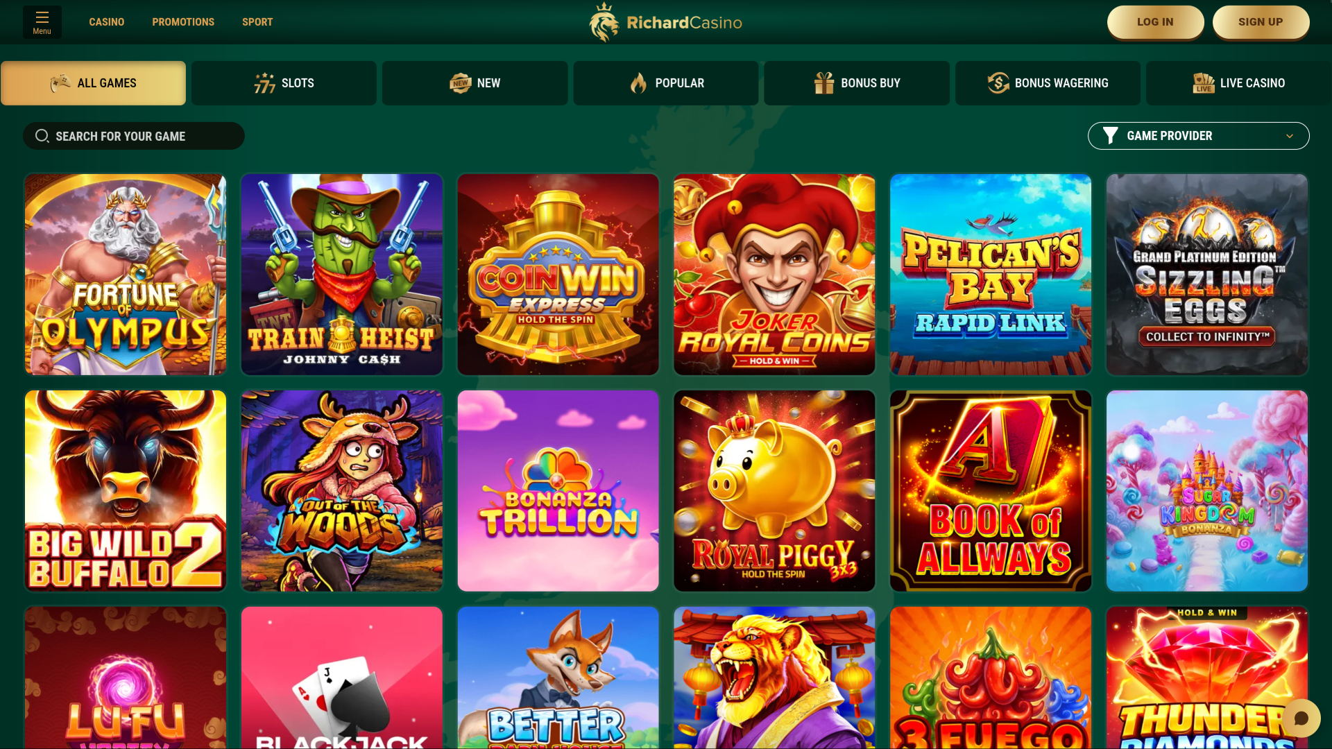 Richard Casino Desktop Games