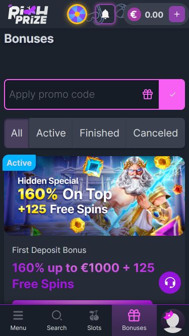 RichPrize Casino Mobile Promotions