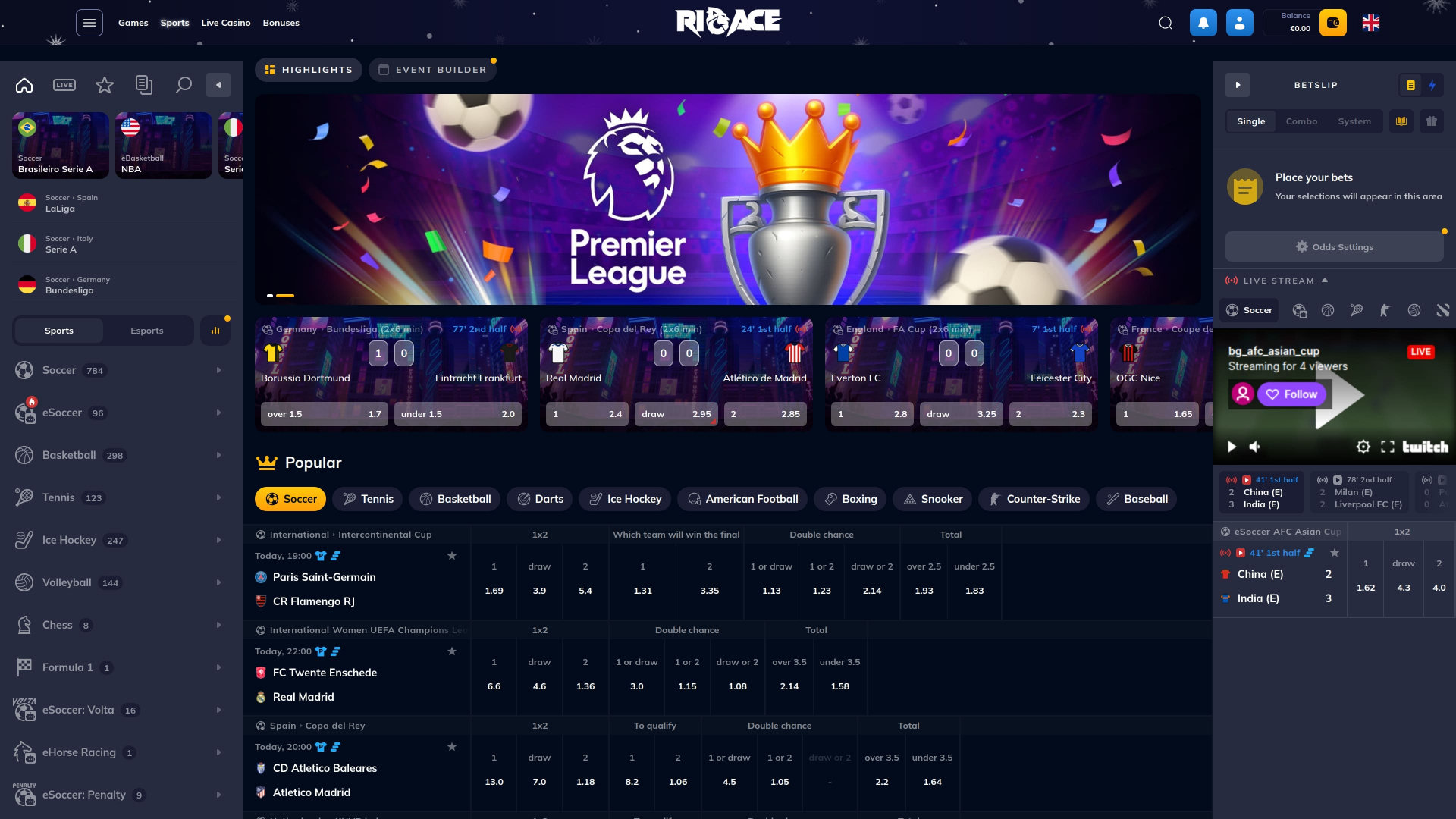 Rioace Casino Desktop Sports