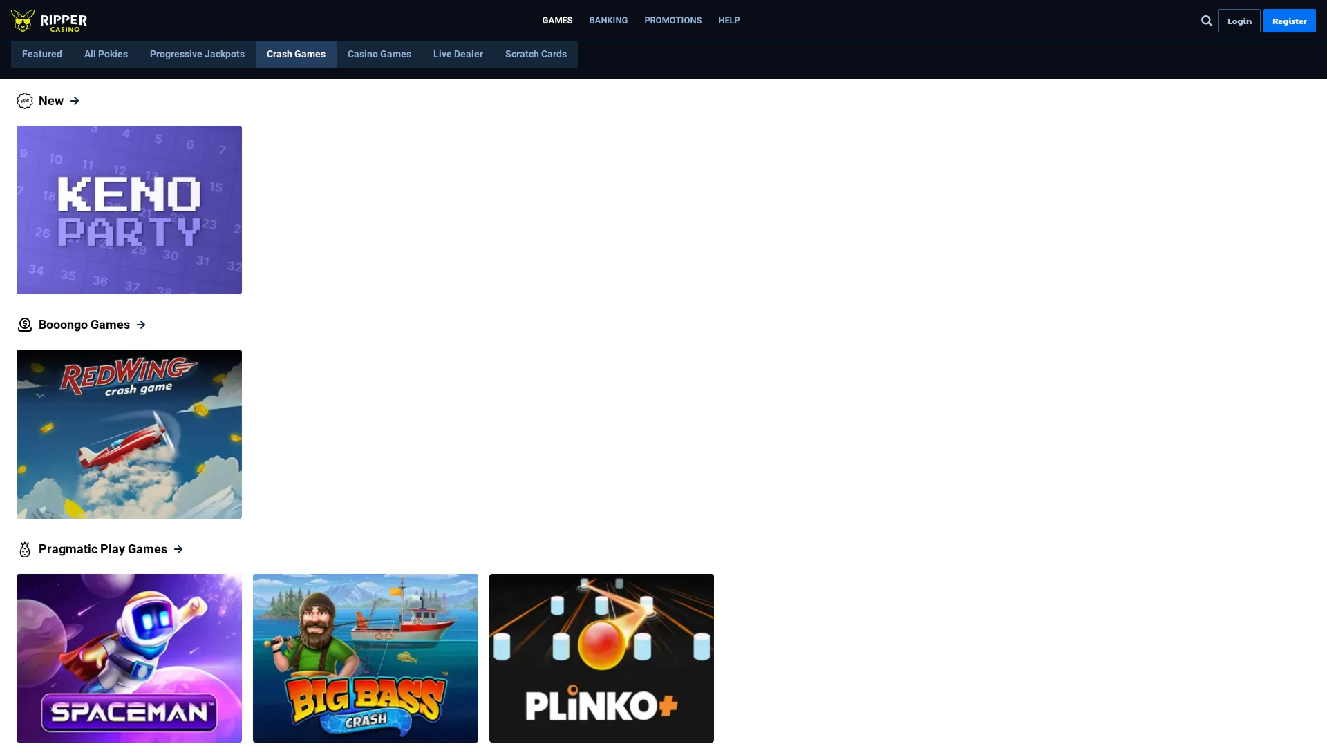 Ripper Casino Desktop Crash Games