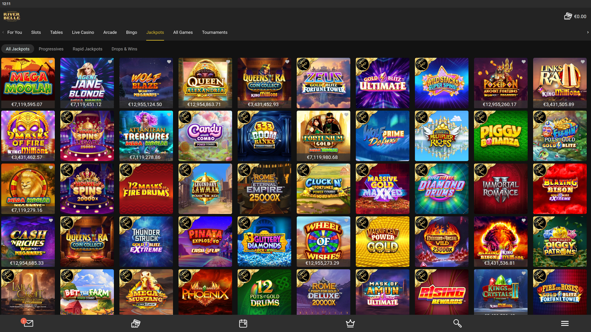 Riverbelle Casino Desktop Jackpot
