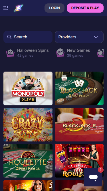 Live Dealers screenshot of Rizzio.io Casino for Mobile