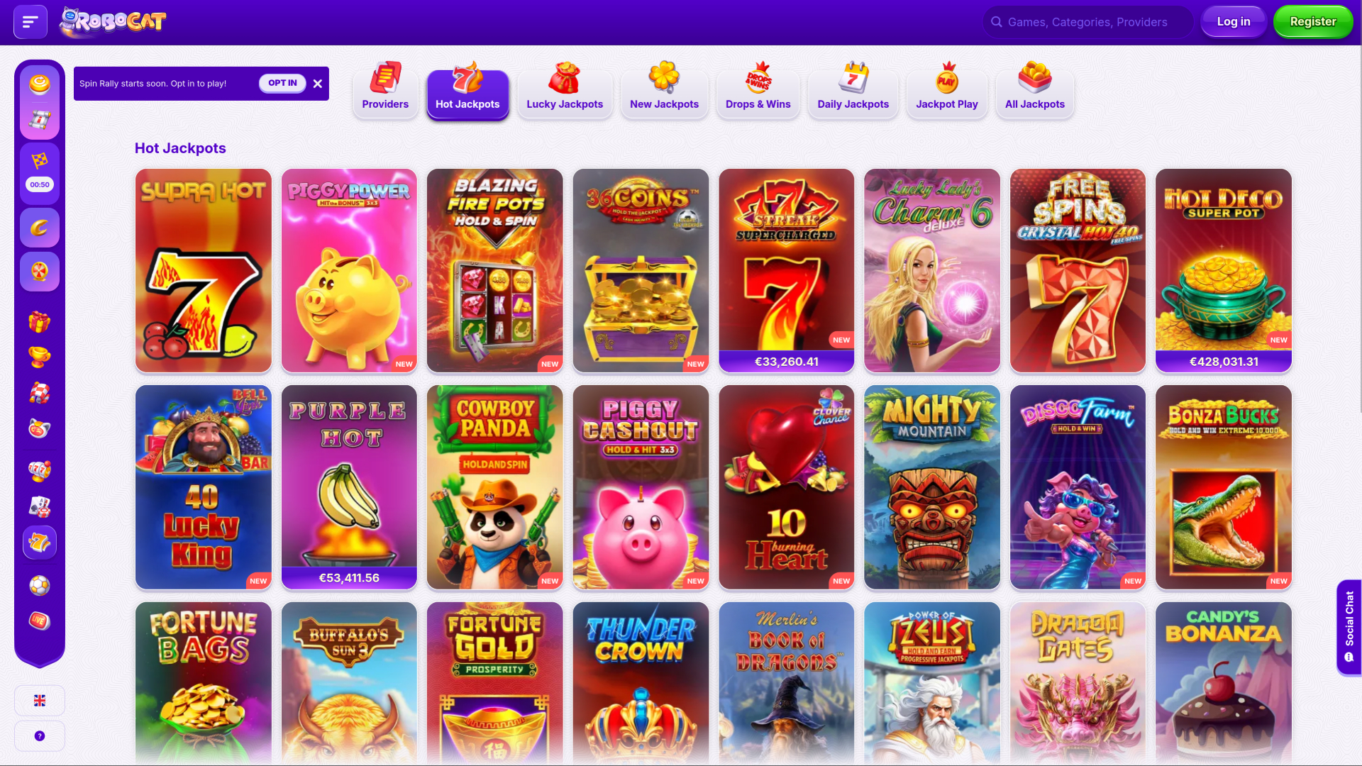 Robocat Casino Desktop Jackpot