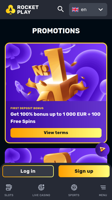 RocketPlay Casino Mobile Promotions