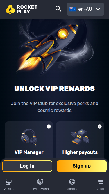 RocketPlay Casino Mobile VIP Program