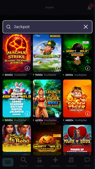 RockstarWin Casino Mobile Jackpot