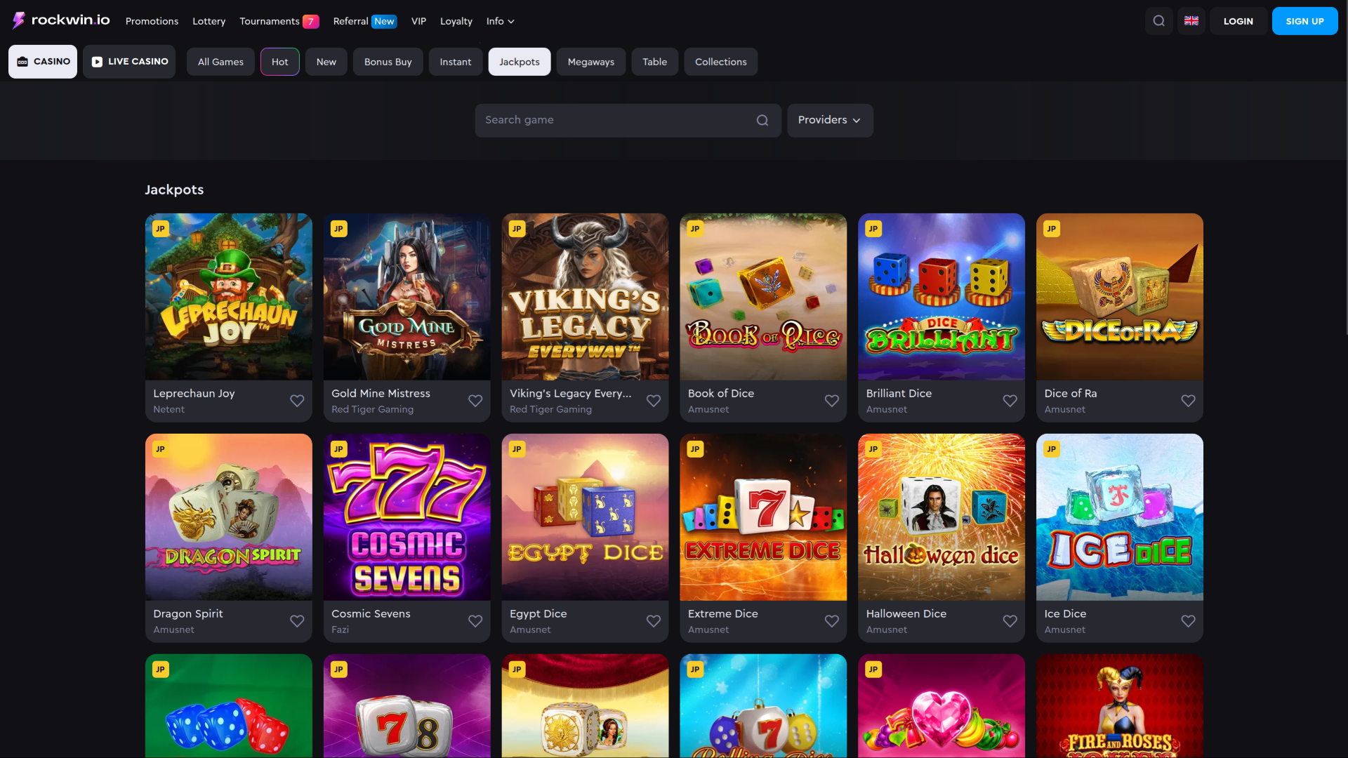 Rockwin Casino Desktop Jackpot