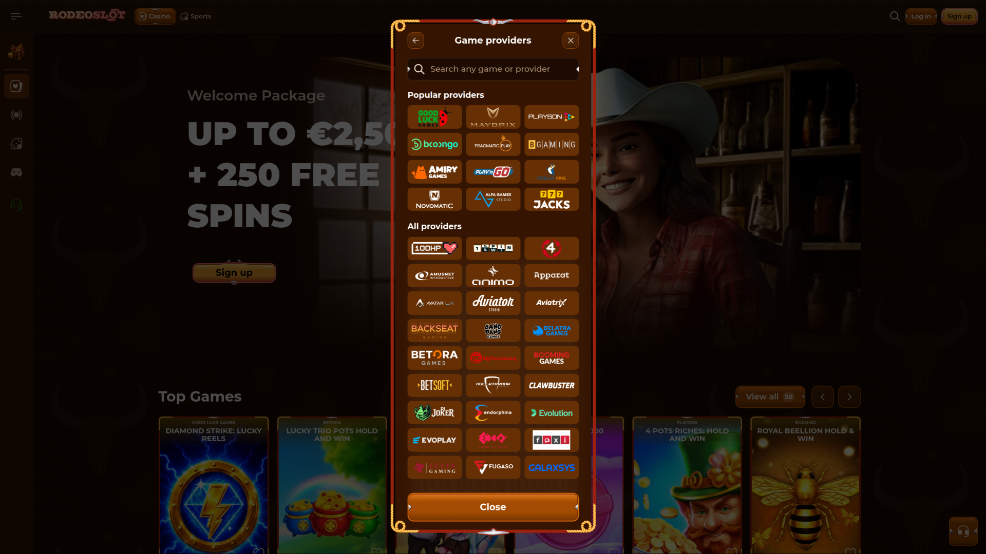 RodeoSlot Casino Desktop Game Developers