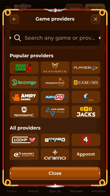 RodeoSlot Casino Mobile Game Developers