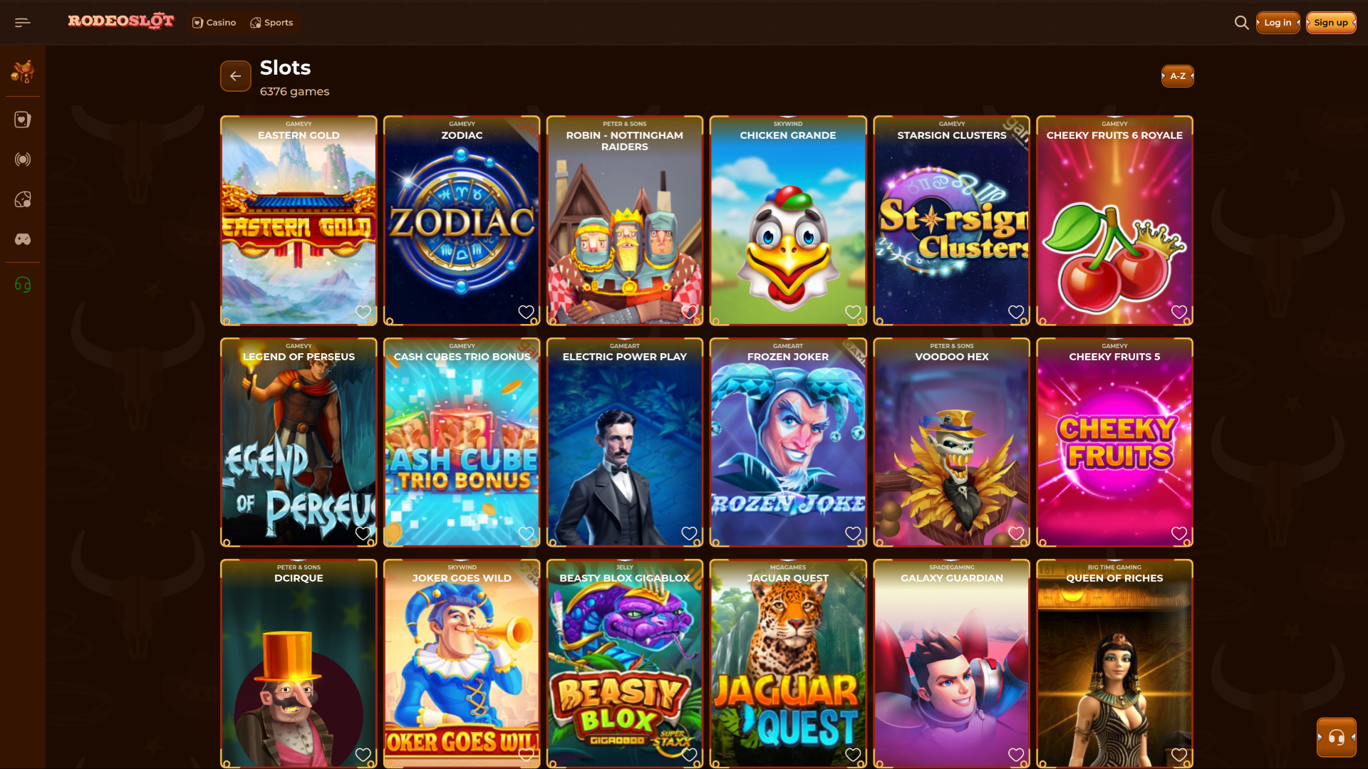 RodeoSlot Casino Desktop Games