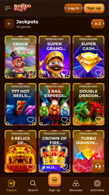 RodeoSlot Casino Mobile Jackpot