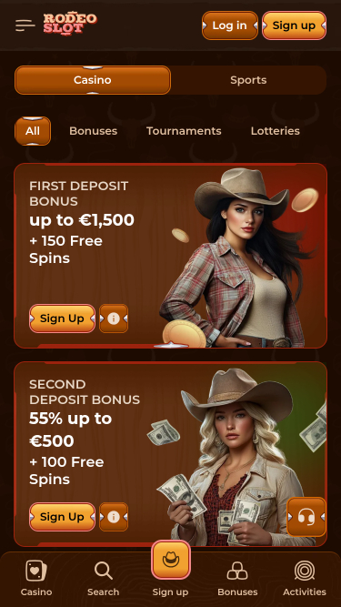 RodeoSlot Casino Mobile Promotions