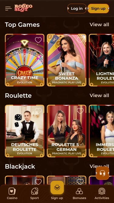 RodeoSlot Live Dealer