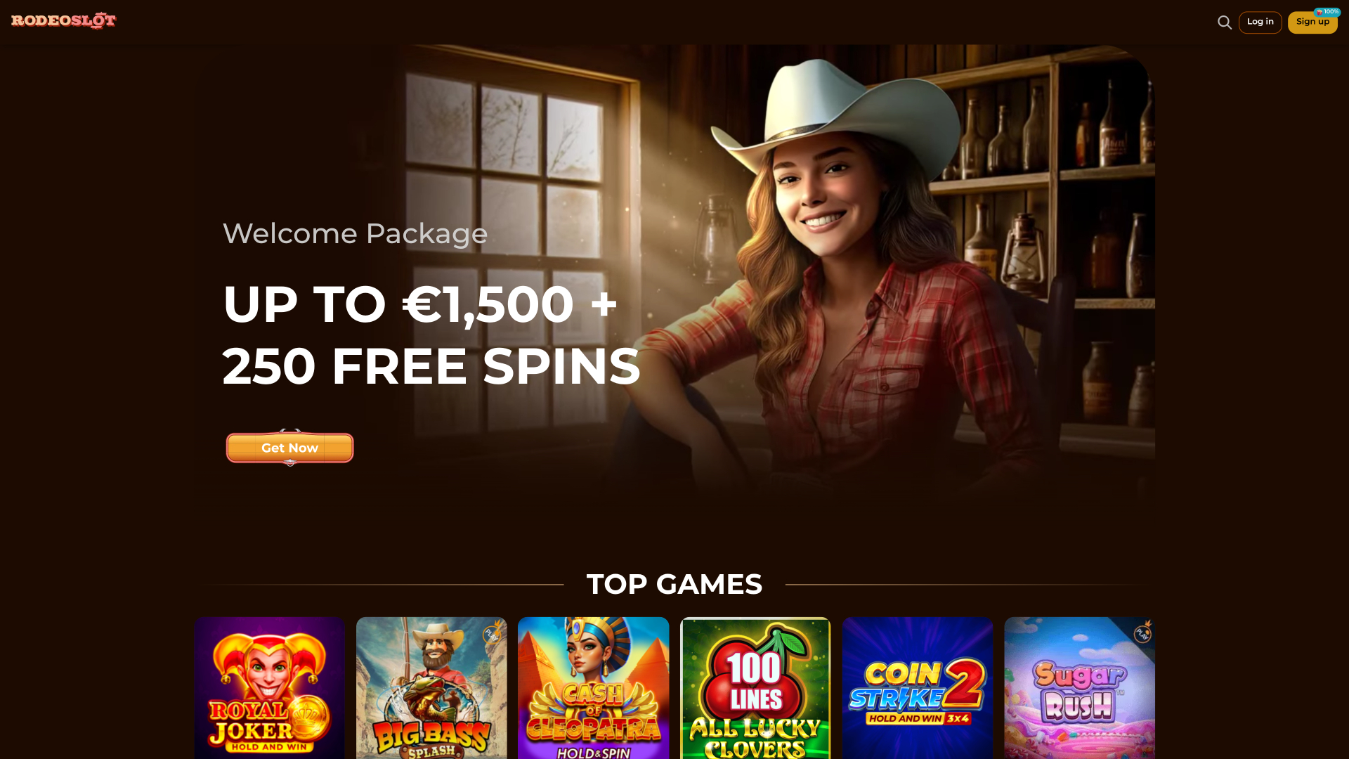 RodeoSlot Casino Homepage