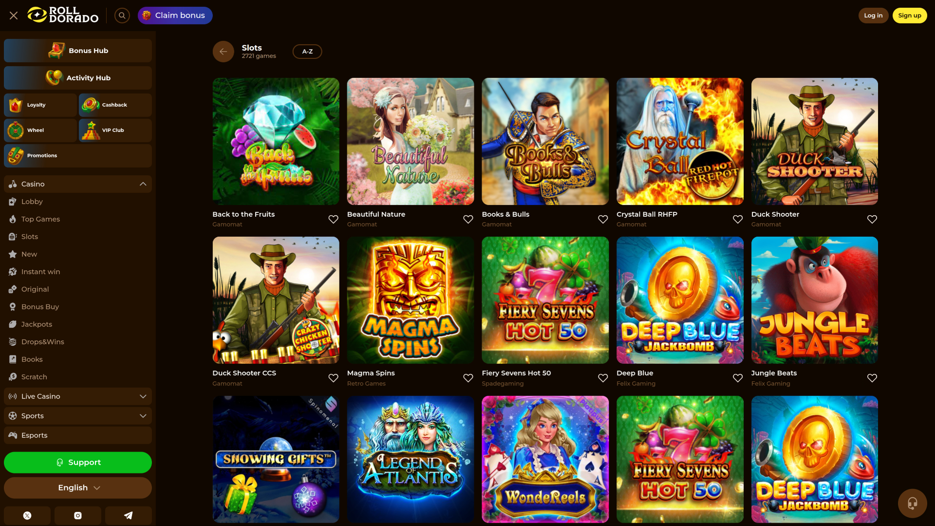Roll Dorado Casino Games