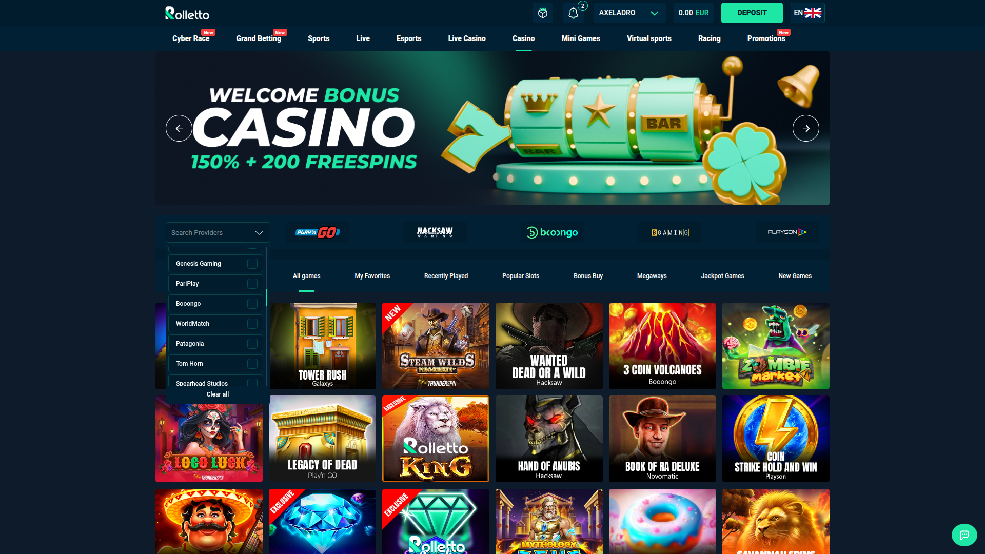 Rolletto Casino Desktop Game Developers