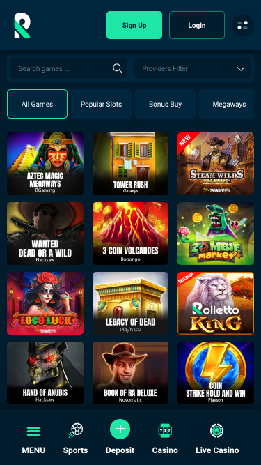 Rolletto Casino Mobile Games