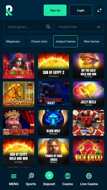 Rolletto Casino Mobile Jackpot