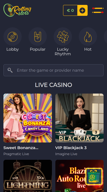 RollingSlots Casino Mobile Live Dealer