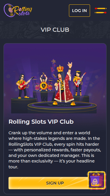 RollingSlots Casino Mobile VIP Program