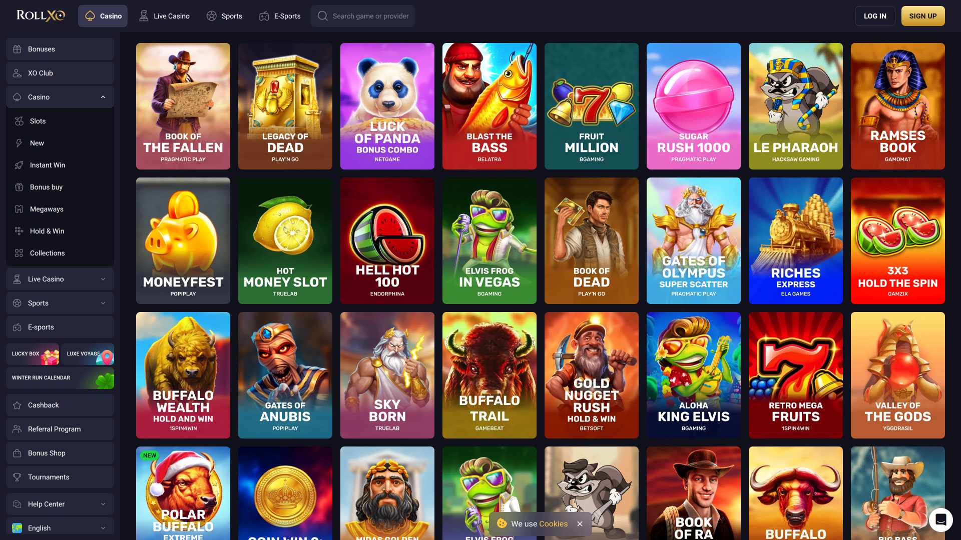 Rollxo Casino Desktop Games