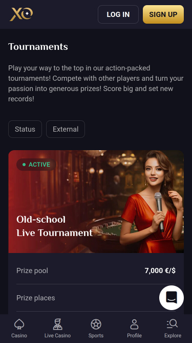Rollxo Casino Mobile Tournaments