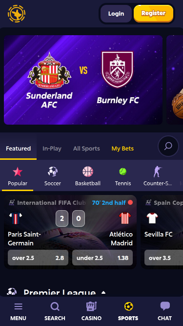 Roobet Casino Mobile Sportsbook