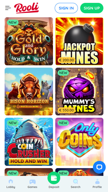 Rooli Casino Mobile Jackpot