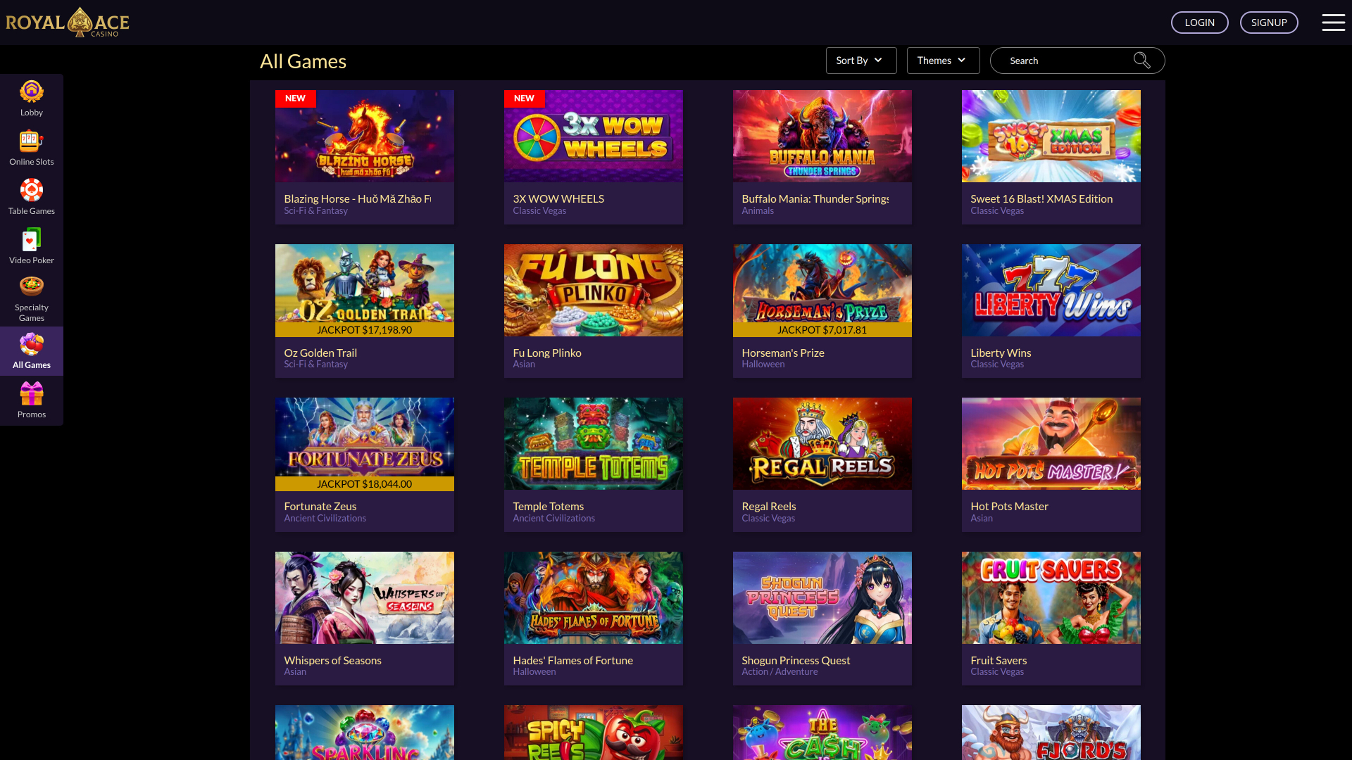 Royal Ace Casino Desktop Games