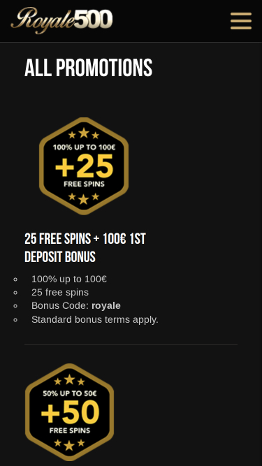 Royale500 Casino Mobile Promotions