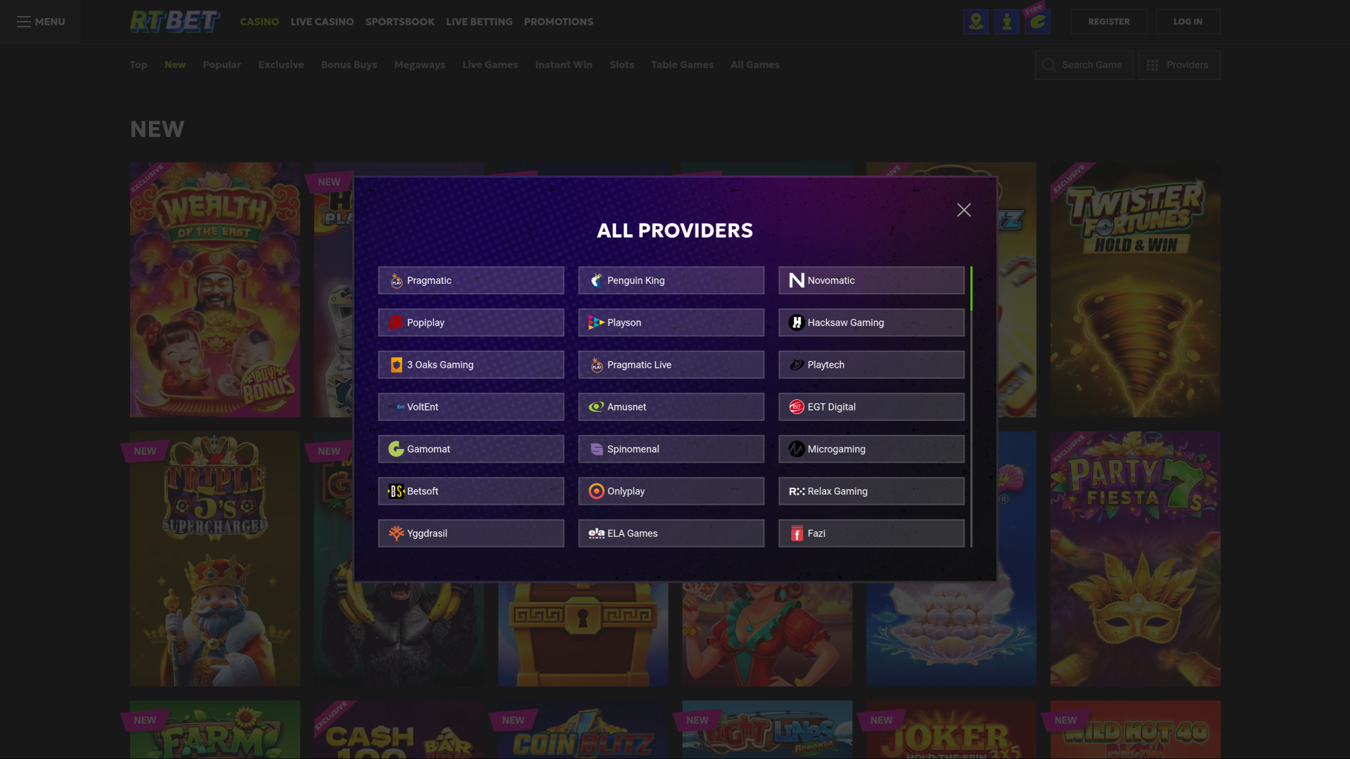 RTbet Casino Desktop Game Developers