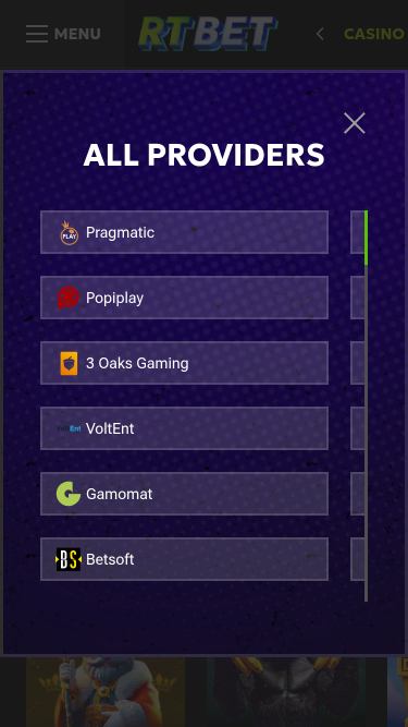 RTbet Casino Mobile Game Developers
