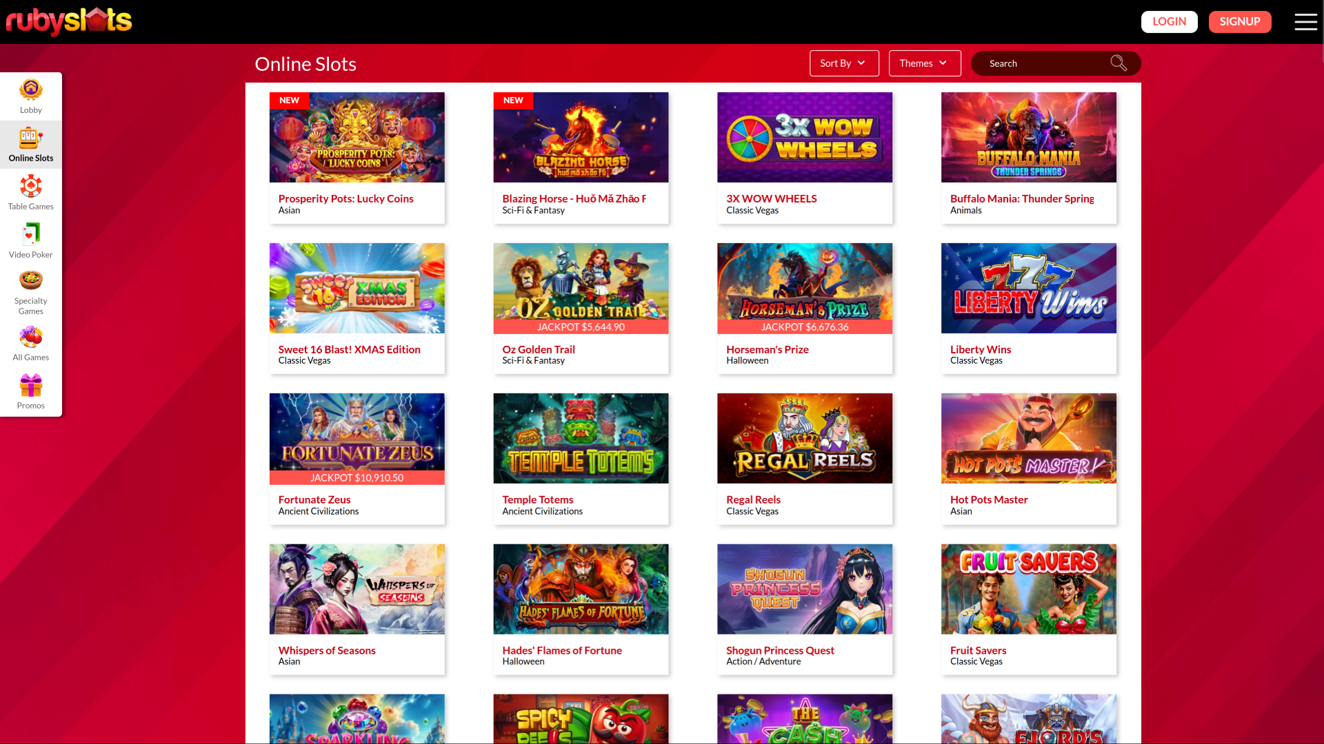 Ruby Slots Casino Desktop Games
