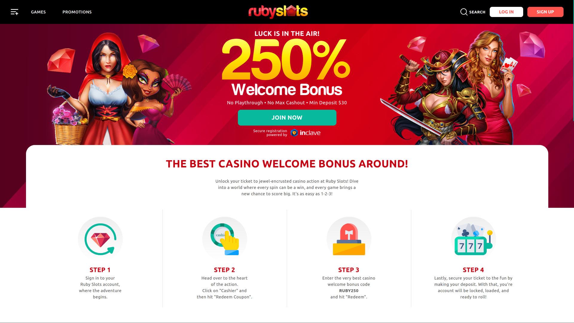 Ruby Slots Casino Desktop Promotions