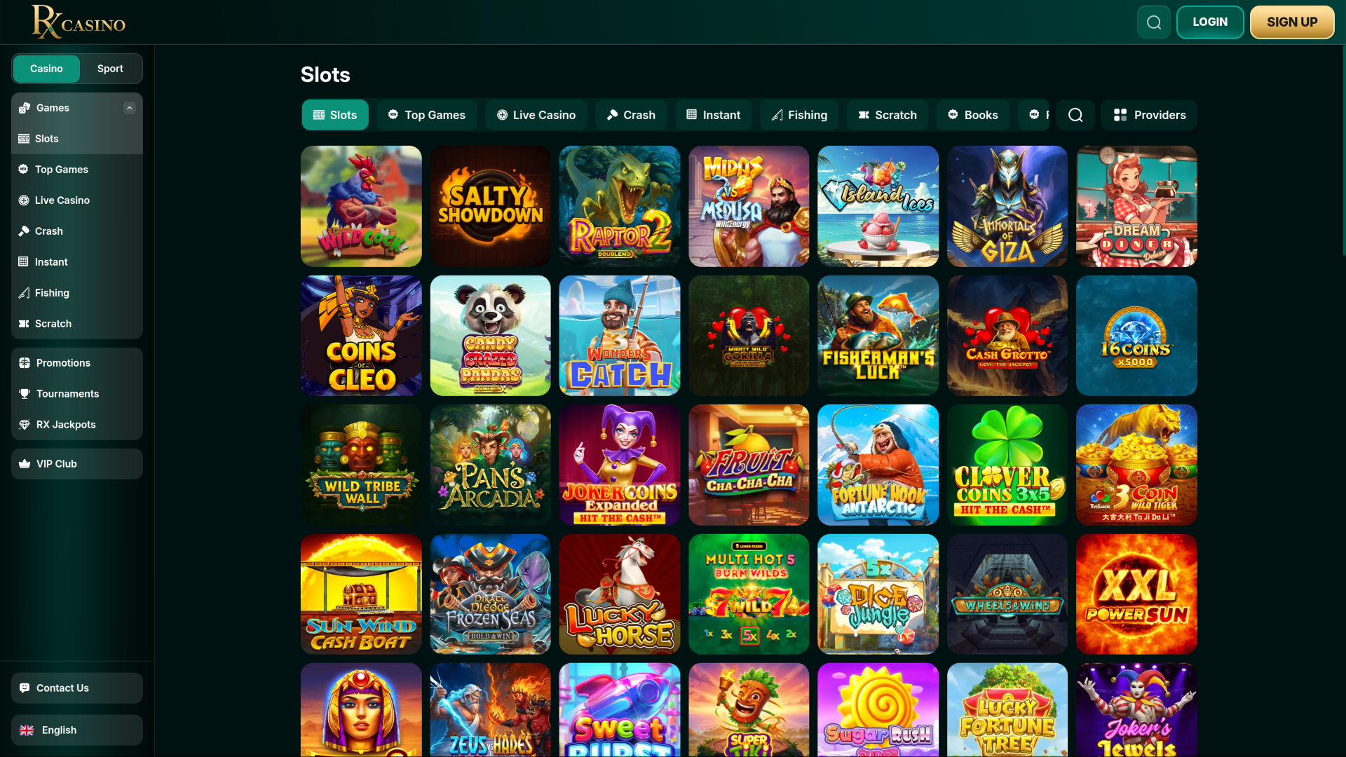 RX Casino Desktop Games