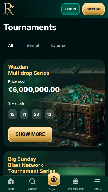 RX Casino Mobile Tournaments