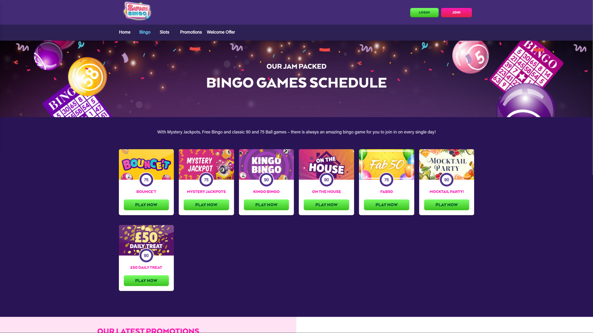 Safari Bingo Casino Desktop Bingo