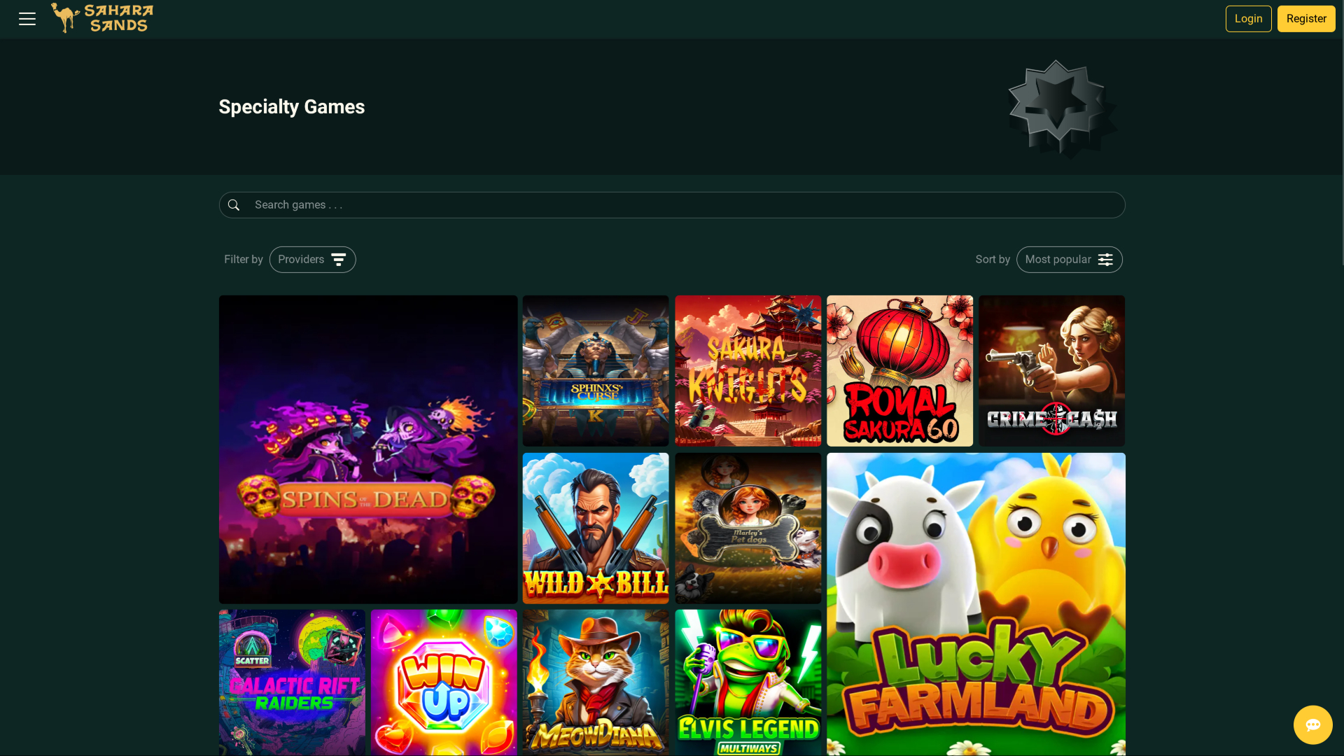 Sahara Sands Casino Desktop Specialty Games