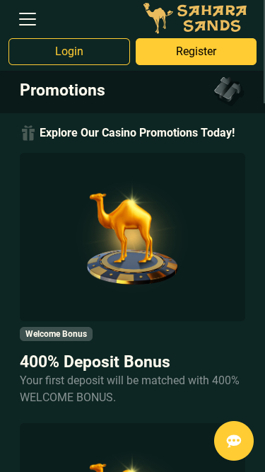 Sahara Sands Casino Mobile Promotions