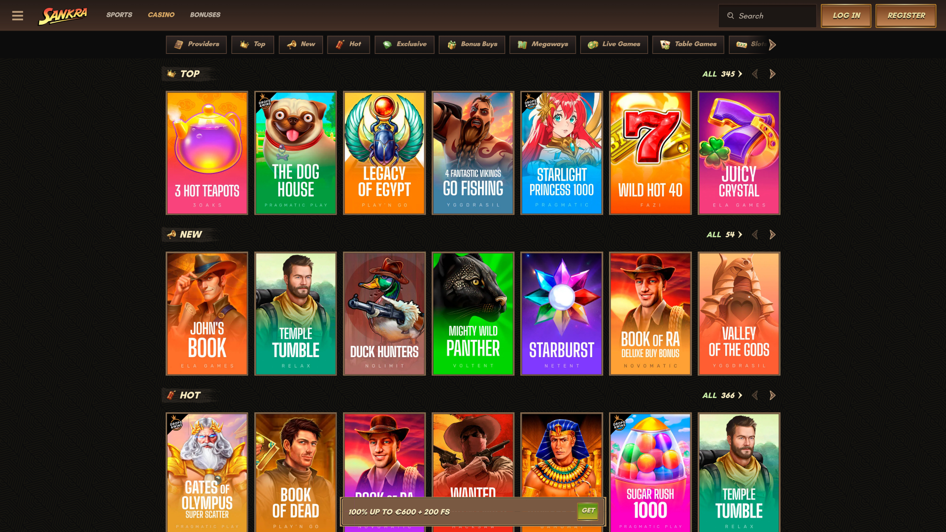 Sankra Casino Games