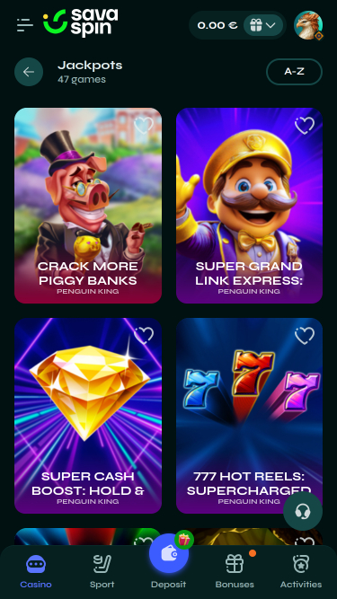 Savaspin Casino Mobile Jackpot